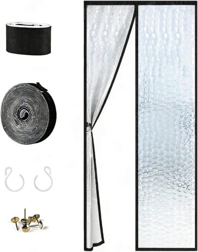 Thermogordijn 100 x 210 cm, transparant, waterdicht en winddicht voor deur en raam, ideaal voor terras en keuken