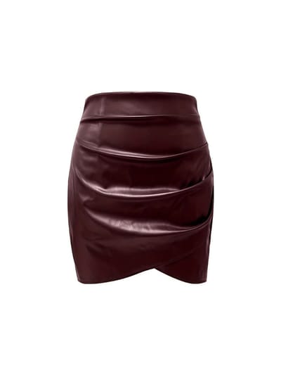 Livano Leren Rok - Broek - Legging - Dames - Jurk - Latex - Bordeauxrood - Maat S