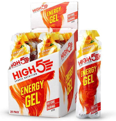 HIGH5 - Isotonic Energygel - Orange smaak - Energie gel - Isotone Sportgel - Harlopen & Wielrennen - 20 x 40ml