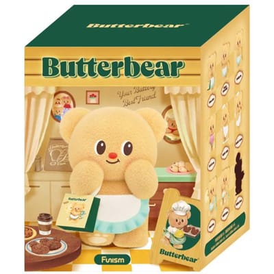 FUNISM Echte ButterBear Blind Box op Werkdagen Leuke Decoratieve Items Gelukkige Werking Vol Liefde Bakmeester Beeldjes