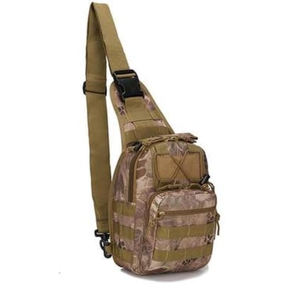Schoudertas Sling Rugzak Leger Camping Wandeltas Buitensporten Borsttas Reizen Trekking Jachtrugzak lichtbruin