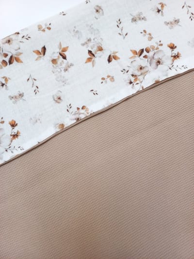Oogappel Jasmijn Tricot Wafelstof Deken Kinderwagen Wieg 60x80 cm-Donkerbeige