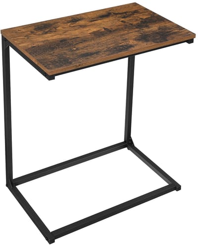 NordHaus Bijzettafel - Laptoptafel - Compact Design - Stalen Frame - Voor bij bed of Bank - 55x35x66 cm