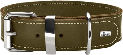Hunter Halsband Aalborg Special Olijfgroen - Hondenhalsband - 35 cm