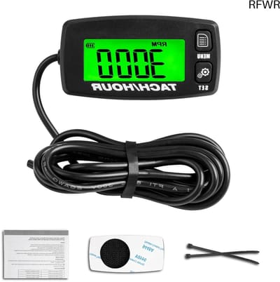 RFWR® Digitale Toerenteller en Uurmeter met Onderhoudsherinnering voor Grasmaaiers en Motoren