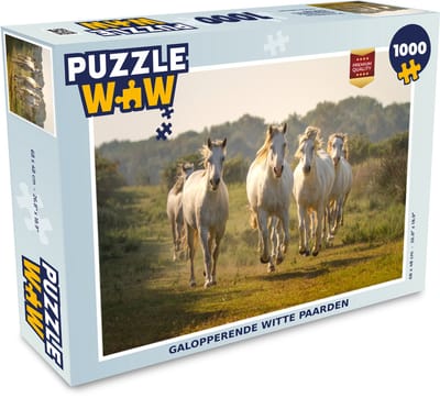 Puzzel Galopperende witte paarden - Legpuzzel - Puzzel 1000 stukjes volwassenen