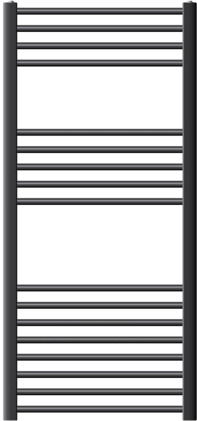 Badkamerradiator Sahara 600x1200 mm antraciet recht met zijaansluiting