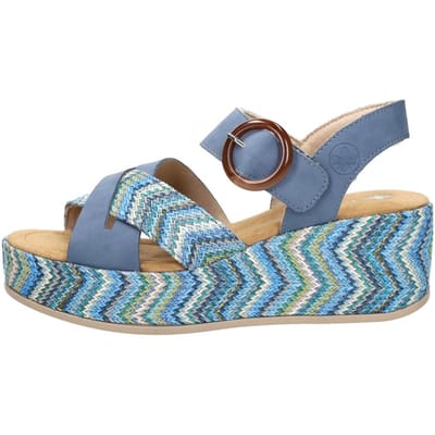Rieker Sandalen Hak Sandalen Hak - Blauw - Maat 37