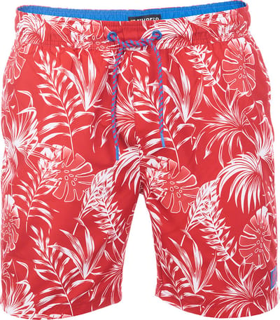 riverso Heren Short RIVKai bequem Rood M Volwassenen Zwemshort met Print met Elastische Band