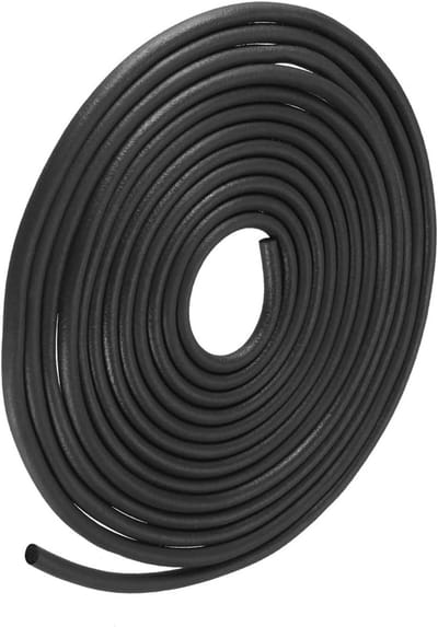 Allecto- Rubberen afdichting strips - Deuren - Zwart - Reparatie - EPDM rubber - Geschikt voor alle deuren en ramen - Zelfklevend - 5 mm dikte x 8 m lengte - 1 stuks