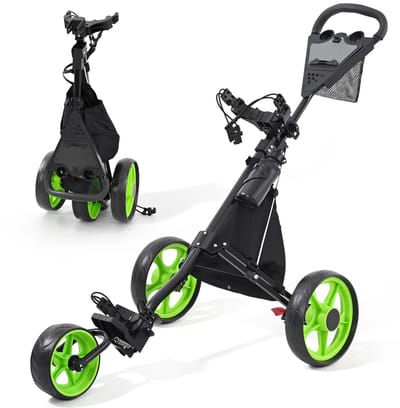 MakkelijkMooi Opvouwbare Golftasdrager - Golftrolley - Lichtgewicht - Ergonomisch Verstelbaar Handvaten - Geïsoleerde Koeltas