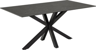 Eettafel Axel Rechthoek Keramiek Zwart 160cm - Giga Living