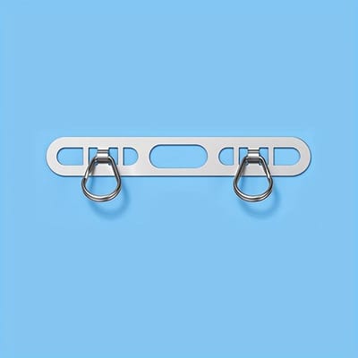 Roestvrij Stalen Dubbele Gesp Telefoonclip, Ultradun Niet-Geborduurd, Zijdelings Hangend Auto Mount Accessoire voor Veilige Verbinding