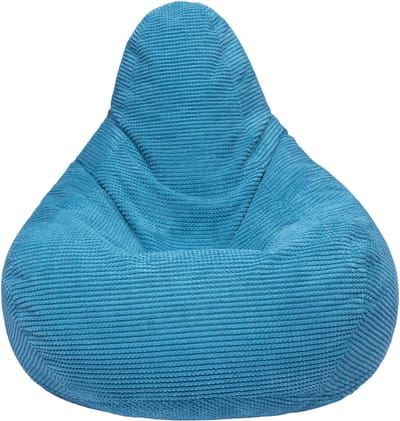 Volwassen Highback Zitzak Stoel Corduroy Stof Indoor Woonkamer Gaming Zitzak Ligstoel met Ergonomisch Ontwerp