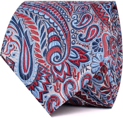 TRESANTI | BILLI | Zijden stropdas paisley | Bordeaux rood