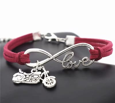 12Getit Armbandje hardroze met motor hangertje