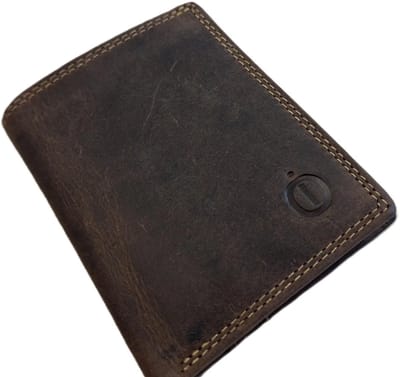 OI Hunter bruin leren pasjesmapje met ruimte voor biljetten / creditcard houder anti skim / portemonneetje voor 11 pasjes zonder muntgeld vak / veilig mapje voor veel pasjes / RFID SAFE / bruin leer / 196H