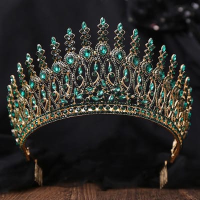 Couronne Reine Royale Strass Grand Diadème Peignes Tiare Couronnes pour Femmes Mariée Fête de Mariage Couronne Coiffure Bijoux Accessoires gray