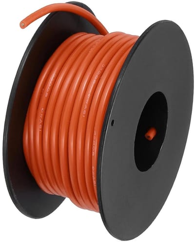 QUARKZMAN 18 AWG flexibele siliconen kabel, 9 m, 18 AWG vertind koper, elektrische draad, 200 °C, hittebestendige spoel voor doe-het-zelf modelbekabeling, oranje