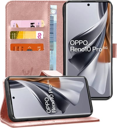 Hoesje geschikt voor Oppo Reno 10 / 10 Pro - Portemonnee Book Case Rosegoud