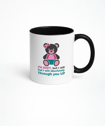I'm Soft Teddybeer Mok - Unieke Koffiemok met Sterke Boodschap