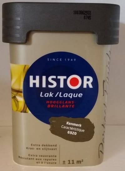 Histor Perfect Finish Lak Hoogglans 0,75 liter - Kenmerk