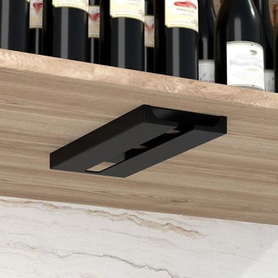 Bar Wijnglazenrek - Geen Boren Kopjesrek in Keuken en Restaurant, Thuis Wijnglas Ondersteboven Rek, Rode Wijnglas Hanger zwart