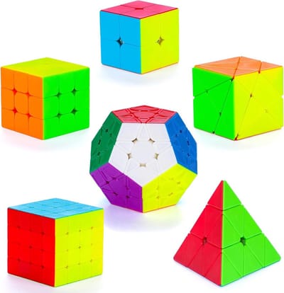 Magische Kubus Set - Hersenkraker Puzzels - Mentale Training - Soepele Rotatie - 6 Stuks - Multicolor