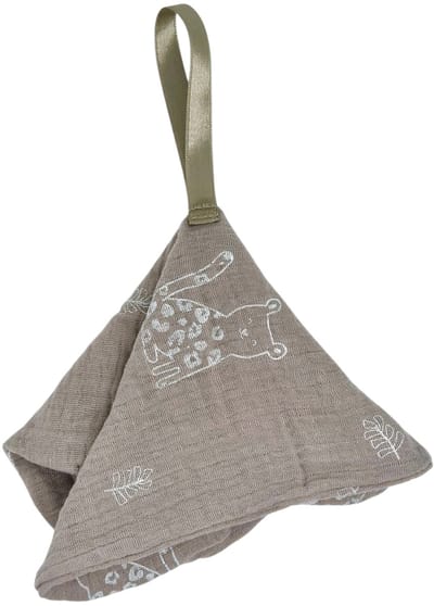 Cottonbaby Cottonsoft Speendoekje – Pussycat panter – taupe/wit - Zacht, Wasbaar & Duurzaam – Geschikt voor Speen – 20x20 cm