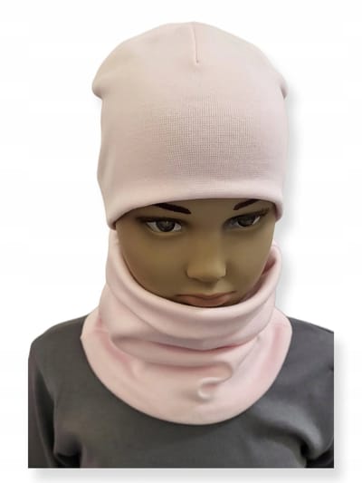 Dartomik - Kinderkleding Set - Muts en Sjaal - Lichtroze - 92-98-104