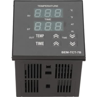 Thermostat Temporisé Affichage Numérique Type K Entrée Contrôleur de Température pour Machine de Presse à Chaud 100?240 V gray