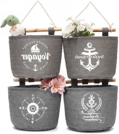 Hanging Bag voor Wandopslag, Organizer met 4 Compartimenten, Ideaal voor Slaapkamer en Kantoor, Ruimtebesparende Oplossing en Handige Opbergtas