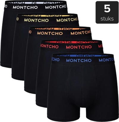 Onderbroeken Heren - 5 Pack - Kleurrijke Tailleband - Boxershorts - Maat S t/m XXL - MONTCHO