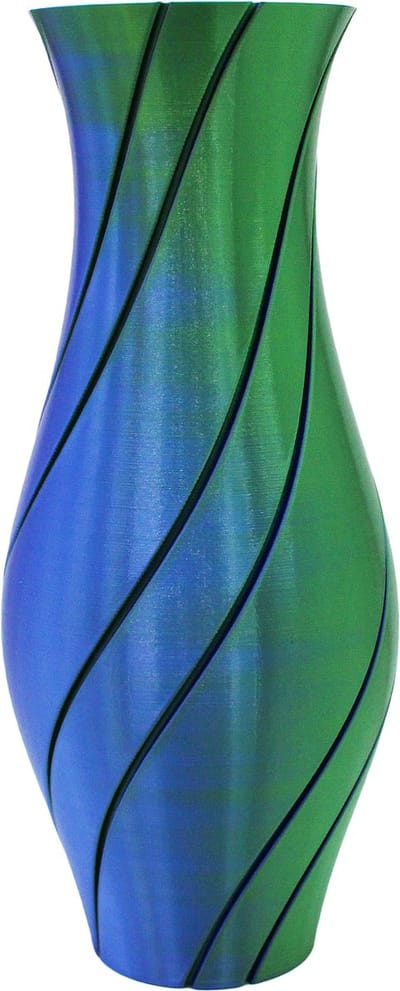Londen Vaas 'Metallic Emerald' | Home Deco | Woon Accessoires | Bloemen Vaas - Professionele 3D Print - 100% Waterdicht