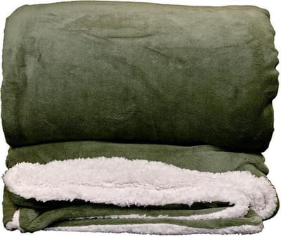 Unique Living Lars - Fleece - Plaid - XL - 220x240 cm - Deep Green