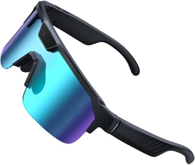 Zeblaze Fietsbrillen Heren - AI Sportbril met Camera - UV 400 - Sport Zonnebril - Sportbril - Mountainbike - Wielren - Ski - Wintersport - Unisex Polariserende Zonnebril - Blauw