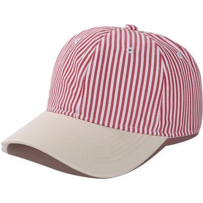 1 Stuk Koreaanse Stijl Verse Streep Baseballpet Voor Vrouwen, Zomer Casual Mannen Petten Buiten Vrouwen Verstelbare Snapback Petten Adjustable white