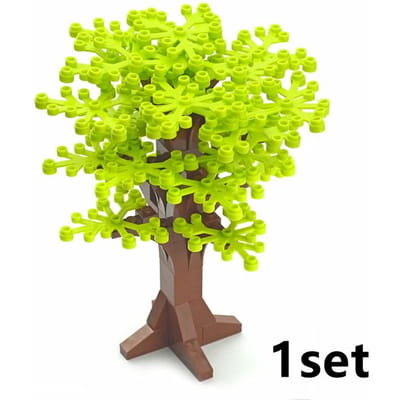 Doe-het-zelf Groene Struik Boom Bloemen Planten Tuin MOC Bouwstenen Compatibel met City Sets