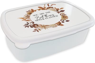 Broodtrommel Wit - Lunchbox - Brooddoos - Vriendschap - Vrienden - Quotes - Spreuken - You are the best thing never planned - 18x12x6 cm - Volwassenen