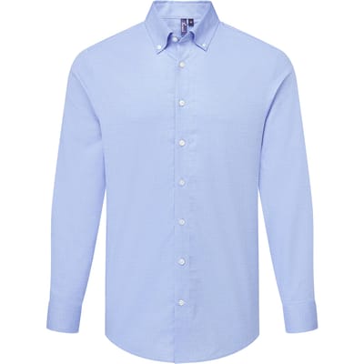 Premier Heren Supreme Oxford Formeel Overhemd Met Lange Mouwen (Blauw Oxford)