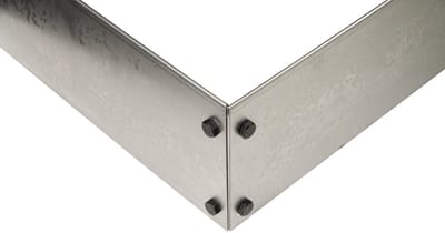 Cortenstaal hoekverbindingsstuk 14cm.