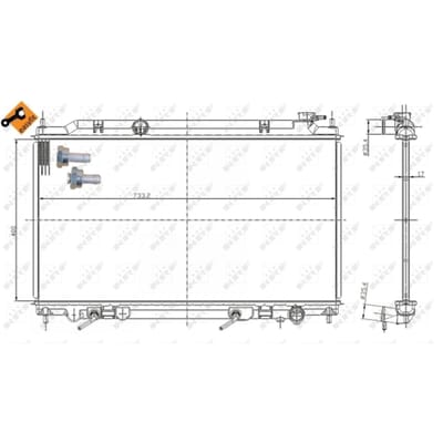 Radiator, motorkoeling NRF 56081