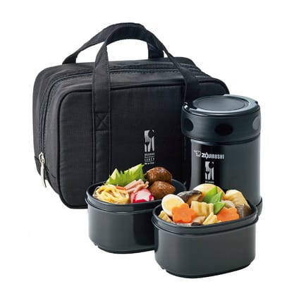 Zojirushi SW-EZE35-BA - Thermos voor maaltijden - 350 ml - Zwart - Roestvrij staal
