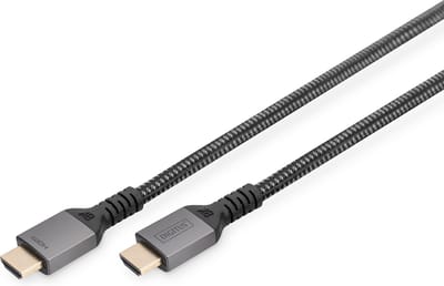 Digitus DB-330200-010-S HDMI-kabel HDMI Aansluitkabel HDMI-A-stekker 1 m Zwart 8K UHD, Aluminium-stekker, Audio Return Channel (ARC), Afgeschermd