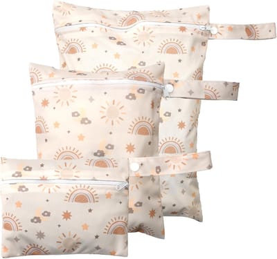 Herbruikbare waterdichte luiertas set van 3, ideaal voor natte en droge spullen, perfect voor baby's en ouders