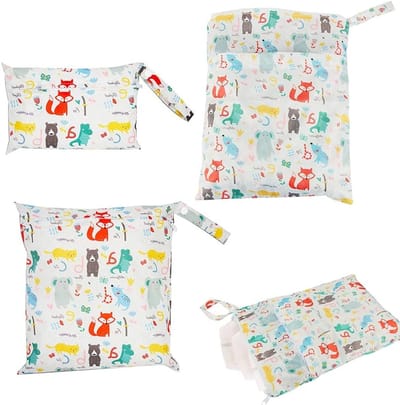 Waterdichte Luiertas Set van 3, Wasbare Reistas met Rits en Polsband, Ideaal voor Babyspullen, Drie Maten en Diverse Kleuren
