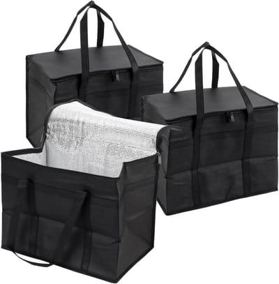Grote Koeltas 30L Vouwbare Koelbox voor Voedselbezorging, Picknick, Kamperen en Barbecue, 41 x 23 x 33 cm, Ideaal voor Boodschappen en Buitenactiviteiten