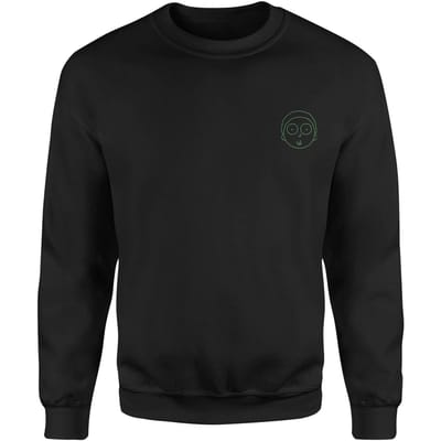 Rick and Morty Morty Embroidered Unisex Sweatshirt - Black - S