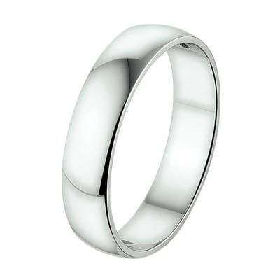 14K Witgouden Ring A414 - 5 Mm Zonder Steen 4104502
