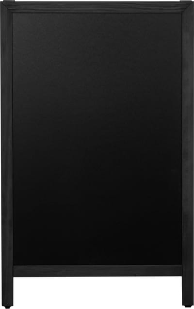 Europel - Stoepbord Deluxe - Krijtbord - Zwart dennenhout - 66 x 104cm - Geschikt voor binnen en buiten